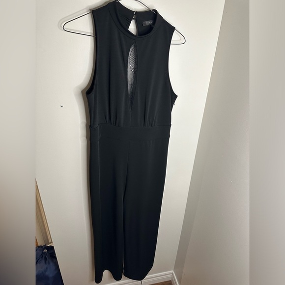 Dynamite Pants - NWOT- Dynamite Black Jumpsuit With Lace Keyhole detail
